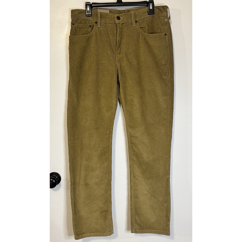 Levis Mens Corduroy Pants Quality Irregular Brown Cotton Straight Leg 30x30 New